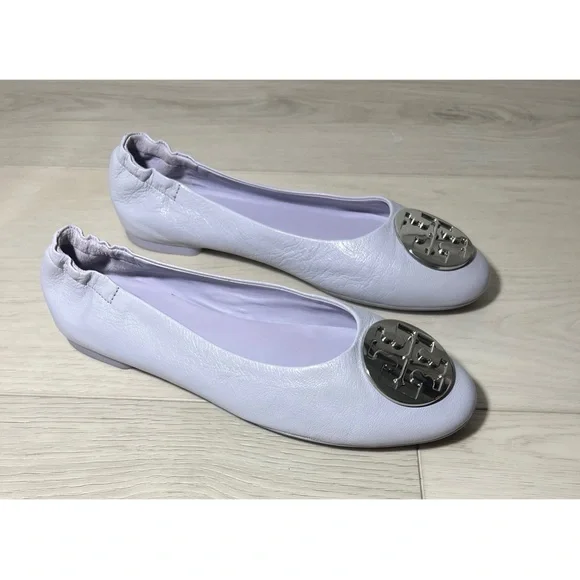 NEW Tory Burch  Claire Ballet
Flats Leather Logo Spring
Lavender Lilac - Picture 2 of 9